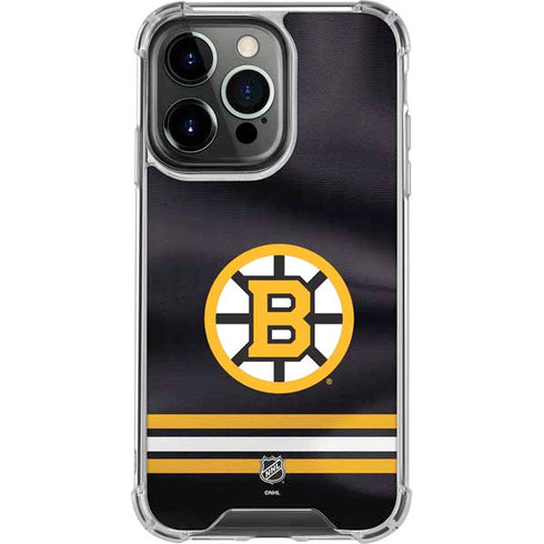 NHL Boston Bruins Home Jersey iPhone 14 Pro Clear Case
